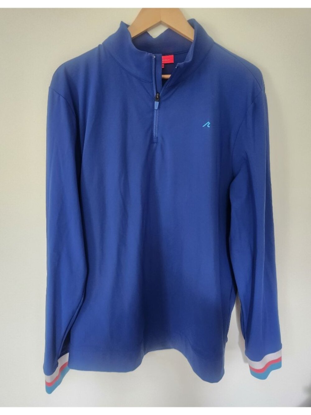Redvanly Men's Sz. L Mazarine Blue Hayden Quarter Zip Long Sleeve Shirt